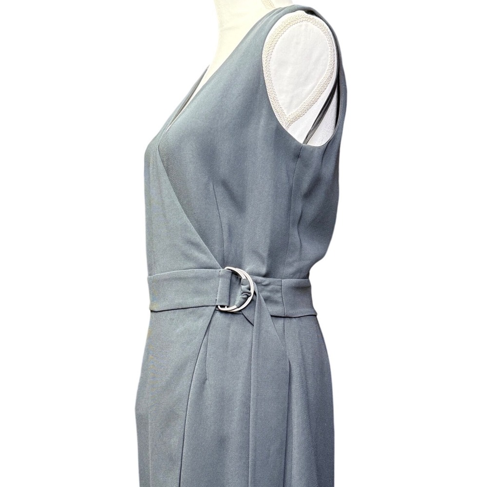 Polo Ralph Lauren Wrap Dress Slate Blue Gray Sleeveless‎ Belted 6 NWT - Picture 4 of 9